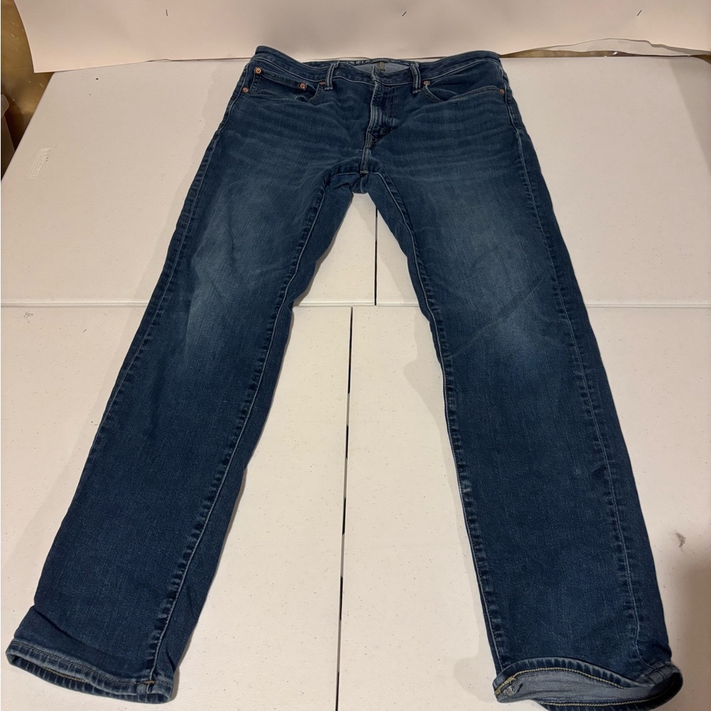 American Eagle Slim Straight Blue Denim Jeans Men’s Size 34x34 Medium Wash